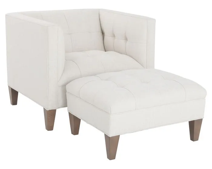 Fairfield Furniture 2101-20 Dominique Ottoman, Hand Tufted Fairfield Furniture 2101-20 Dominique Ottoman, Hand Tufted