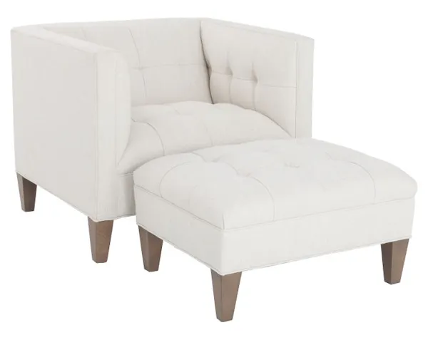 Fairfield Furniture 2101-20 Dominique Ottoman, Hand Tufted Fairfield Furniture 2101-20 Dominique Ottoman, Hand Tufted