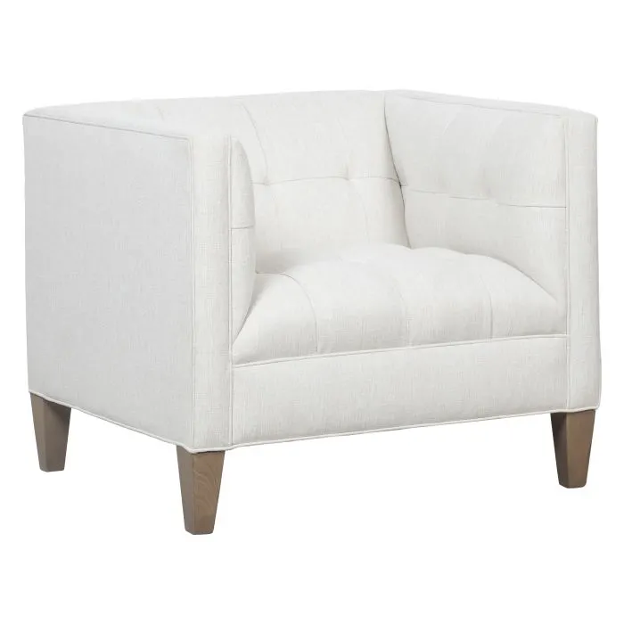 Fairfield Furniture L-2101-01 Dominique Lounge Chair, Hand Tufted, Leather