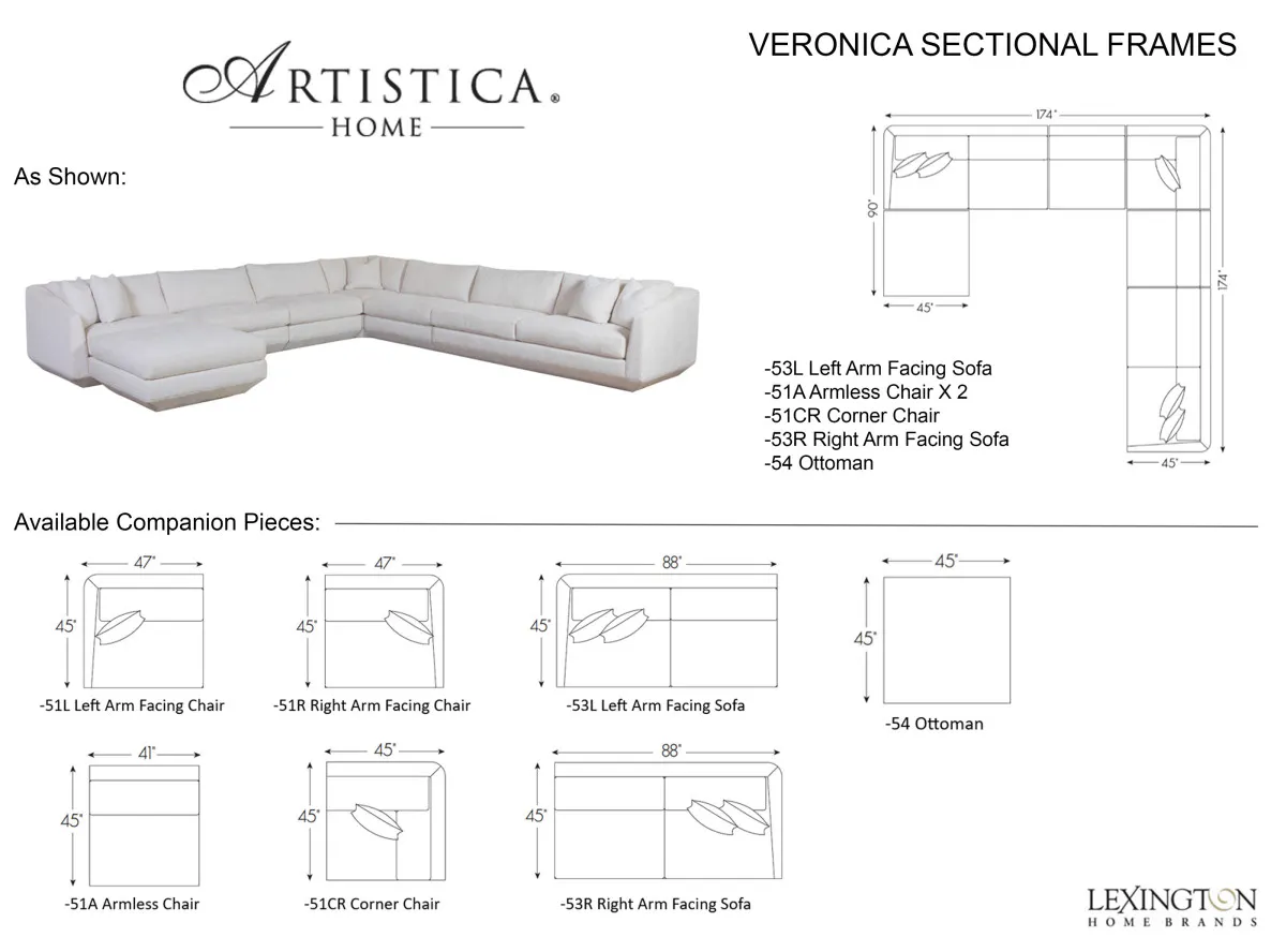 Artistica Home 2411-SECT Veronica Sectional Artistica Home 2411-SECT Veronica Sectional