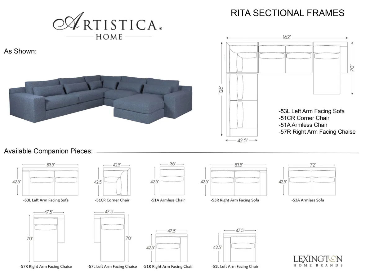 Artistica Home 2414-SECT Rita Sectional Artistica Home 2414-SECT Rita Sectional