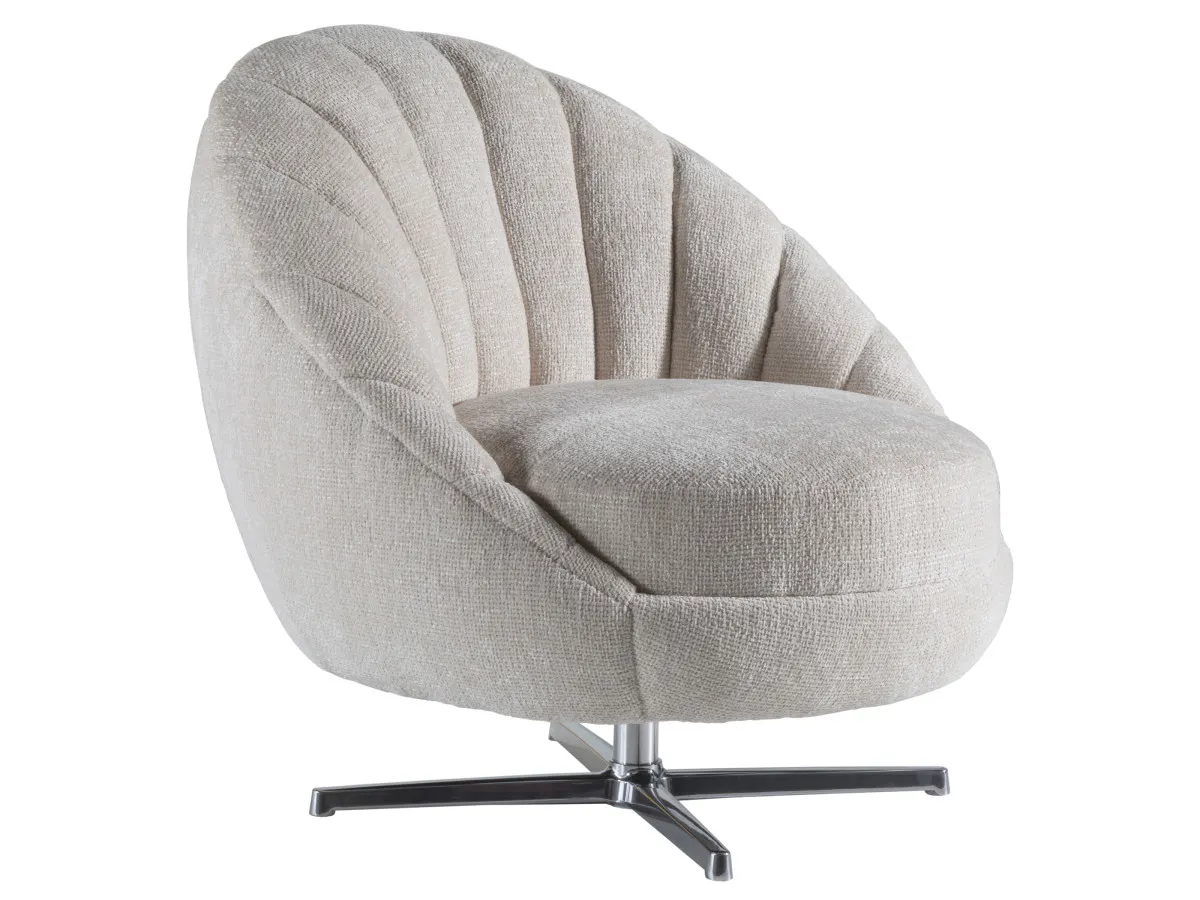 Artistica Home 2634-11PSW Lucille Swivel Chair – Polished Chrome Base