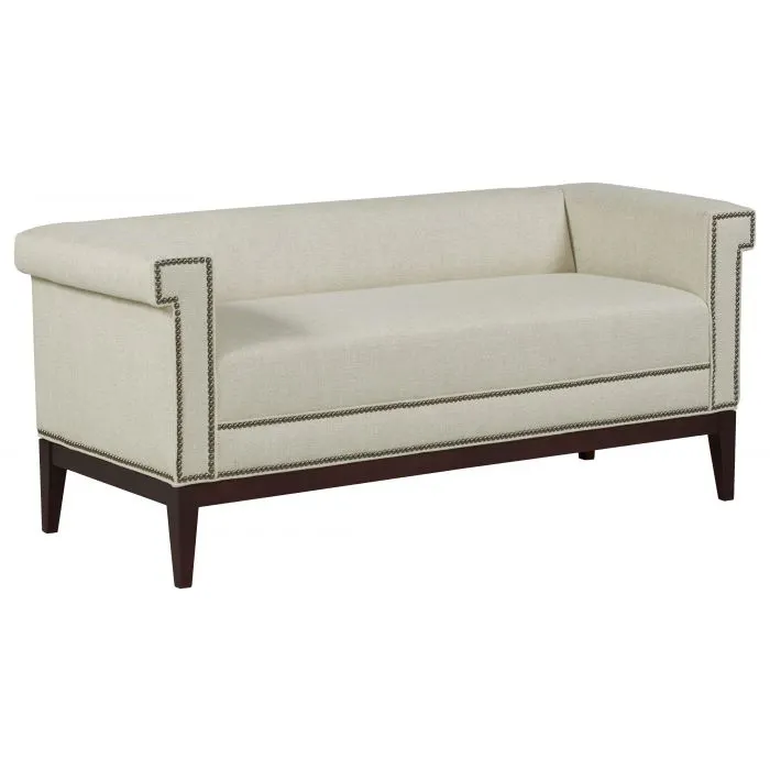 Fairfield Furniture 33TF-10 Greek Key Arm with Tight Seat Bench