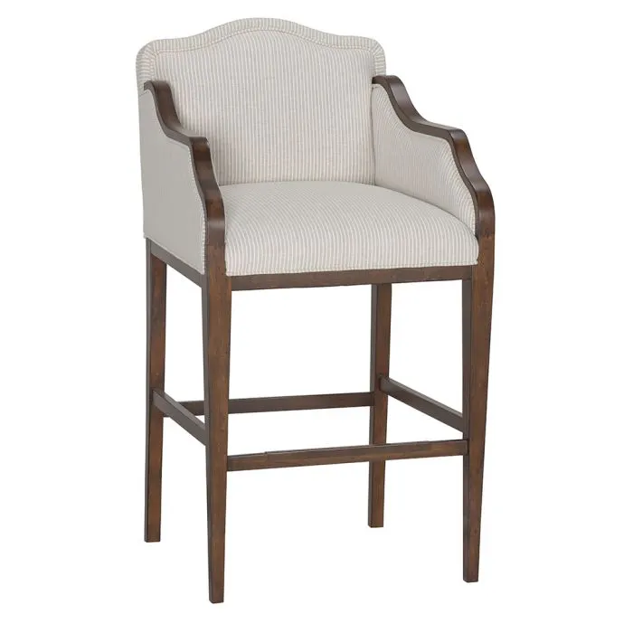 Fairfield Furniture 4605-06-P BD Collection For Fairfield Anderson Arm Bar Stool with Pull