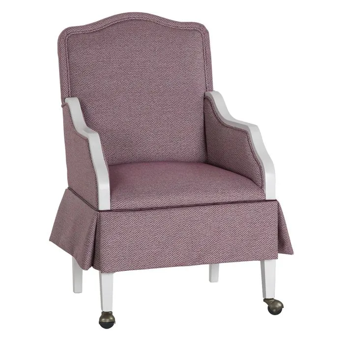 Fairfield Furniture 4615-A2-P BD Collection For Fairfield Anderson Arm Chair with Half Skirt and Pull