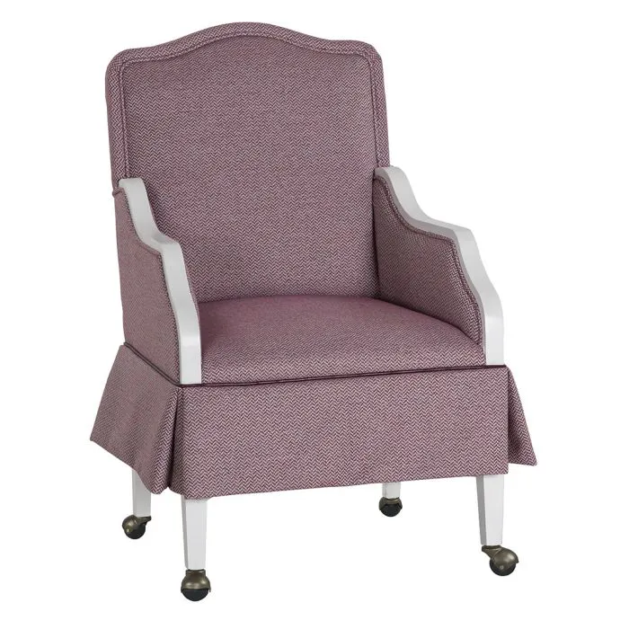 Fairfield Furniture 4615-A4-P BD Collection For Fairfield Anderson Arm Chair with Half Skirt and Pull
