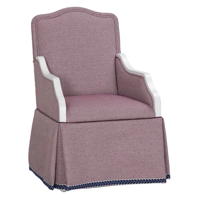Fairfield Furniture 4625-04-P BD Collection For Fairfield Anderson Arm Chair with Full Skirt and Pull