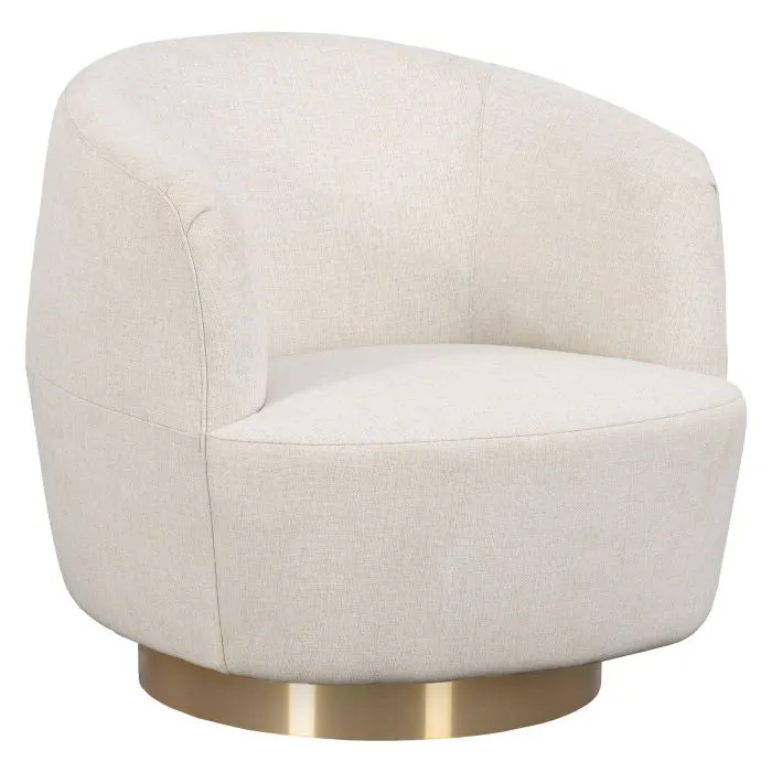 Fairfield Furniture L-6037-31-7 Dhalia Swivel Chair, Leather, Bright Brass Metal Base Fairfield Furniture L-6037-31-7 Dhalia Swivel Chair, Leather, Bright Brass Metal Base