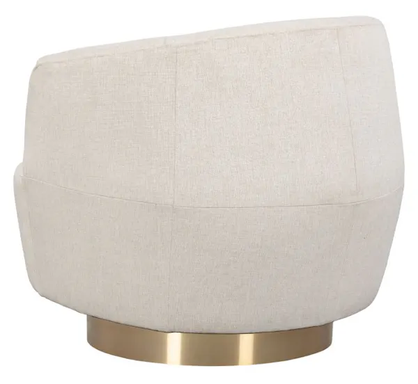 Fairfield Furniture L-6037-31-7 Dhalia Swivel Chair, Leather, Bright Brass Metal Base Fairfield Furniture L-6037-31-7 Dhalia Swivel Chair, Leather, Bright Brass Metal Base