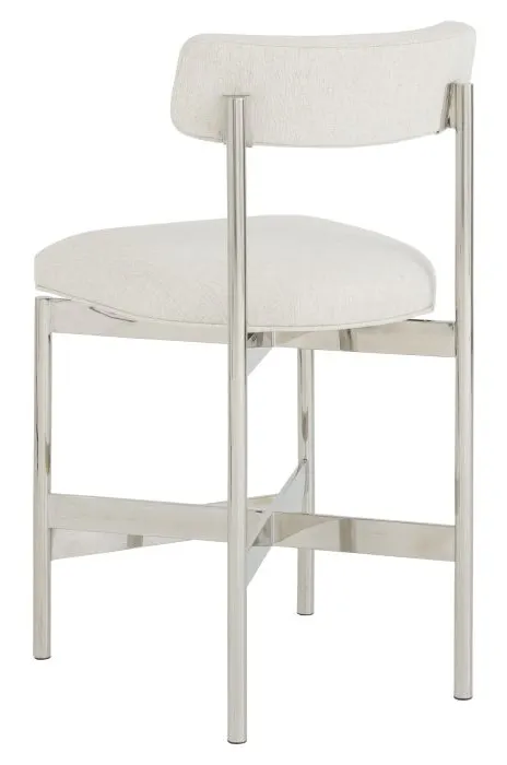 Fairfield Furniture L-6102-C7-2 Coley Counter Stool, Leather, Nickel Finish Fairfield Furniture L-6102-C7-2 Coley Counter Stool, Leather, Nickel Finish