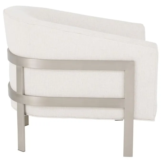 Fairfield Furniture L-7004-01-2 Zsa Zsa Lounge Chair, Leather, Nickel Finish Fairfield Furniture L-7004-01-2 Zsa Zsa Lounge Chair, Leather, Nickel Finish