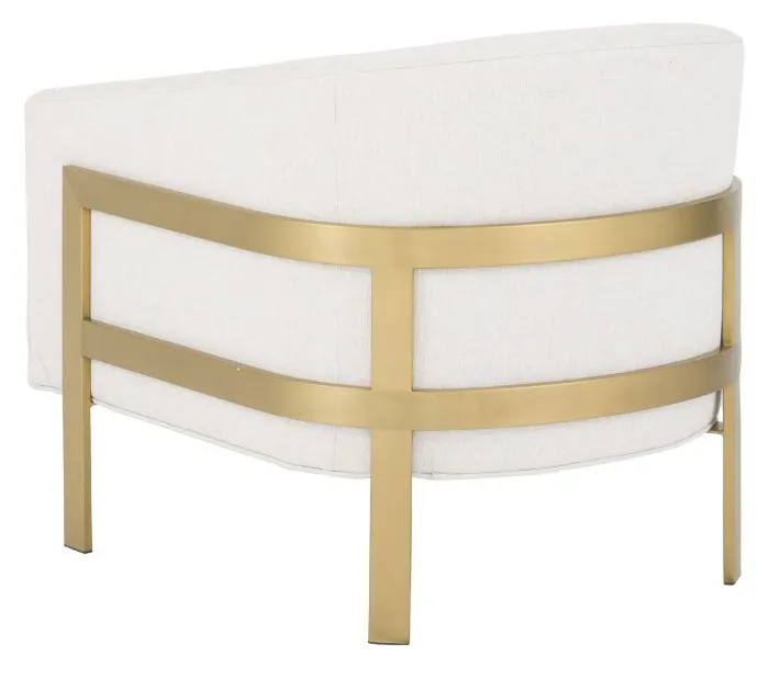 Fairfield Furniture L-7004-01-6 Zsa Zsa Lounge Chair, Leather, Brushed Brass Finish Fairfield Furniture L-7004-01-6 Zsa Zsa Lounge Chair, Leather, Brushed Brass Finish