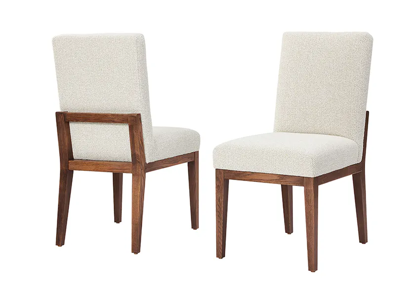 Artisan and Post 752-030B Dovetail Upholstered Side Chair Natural Finish