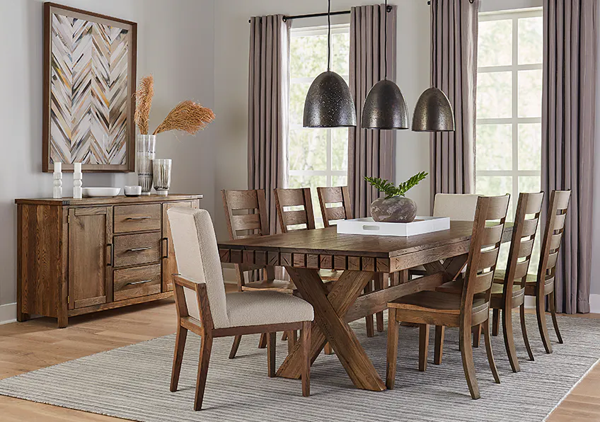 Artisan and Post 752-600-602 Dovetail 96 Inch Dining Table Natural Finish Artisan and Post 752-600-602 Dovetail 96 Inch Dining Table Natural Finish