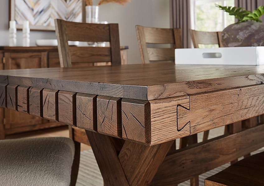 Artisan and Post 752-600-602 Dovetail 96 Inch Dining Table Natural Finish Artisan and Post 752-600-602 Dovetail 96 Inch Dining Table Natural Finish