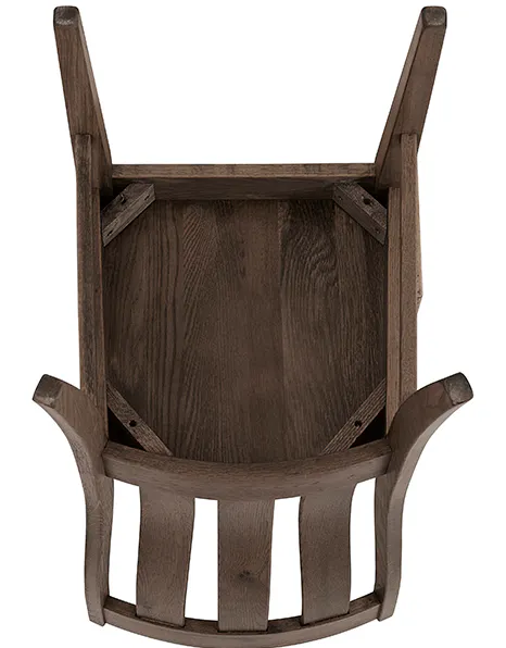 Artisan and Post 753-010 Dovetail Vertical Slat Chair Aged Grey Finish Artisan and Post 753-010 Dovetail Vertical Slat Chair Aged Grey Finish