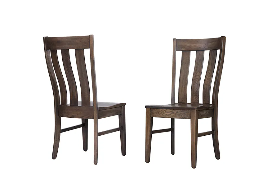 Artisan and Post 753-010 Dovetail Vertical Slat Chair Aged Grey Finish
