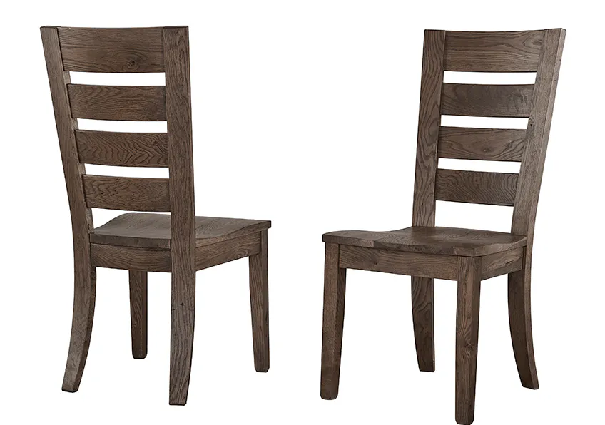 Artisan and Post 753-020 Dovetail Horizontal Slat Side Chair Aged Grey Finish