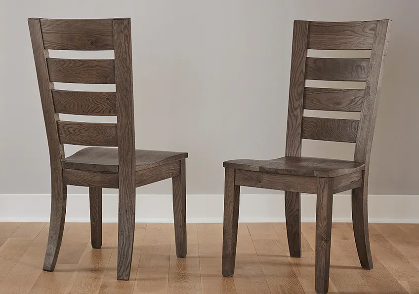 Artisan and Post 753-020 Dovetail Horizontal Slat Side Chair Aged Grey Finish Artisan and Post 753-020 Dovetail Horizontal Slat Side Chair Aged Grey Finish