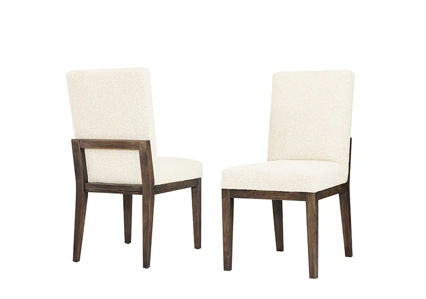 Artisan and Post 753-030A Dovetail Upholstered Side Chair Aged Grey Finish
