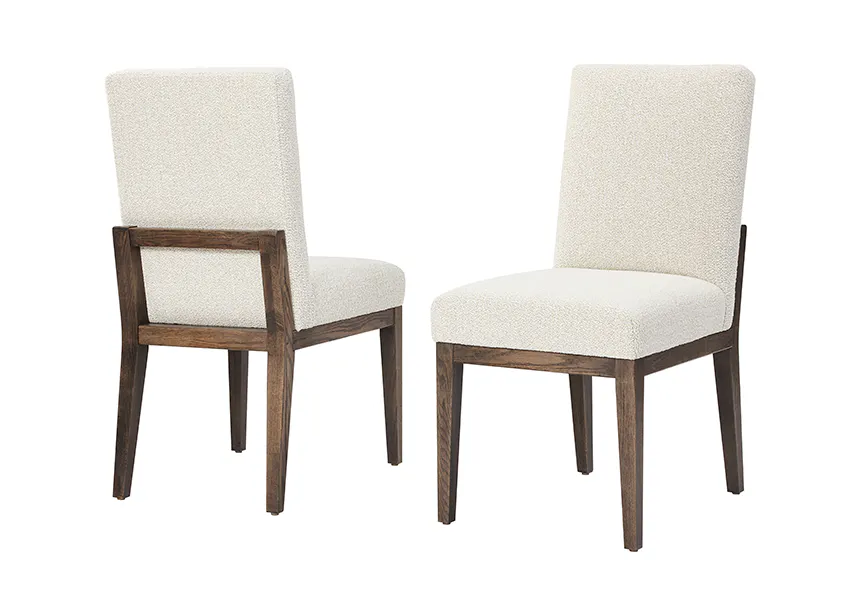 Artisan and Post 753-030B Dovetail Upholstered Side Chair Aged Grey Finish