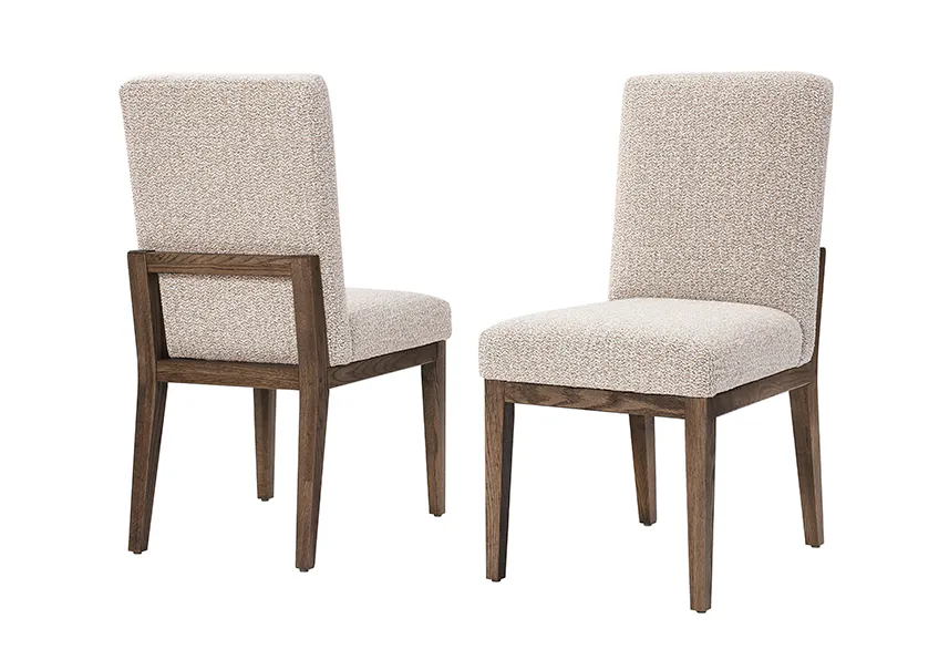 Artisan and Post 753-030C Dovetail Upholstered Side Chair Aged Grey Finish