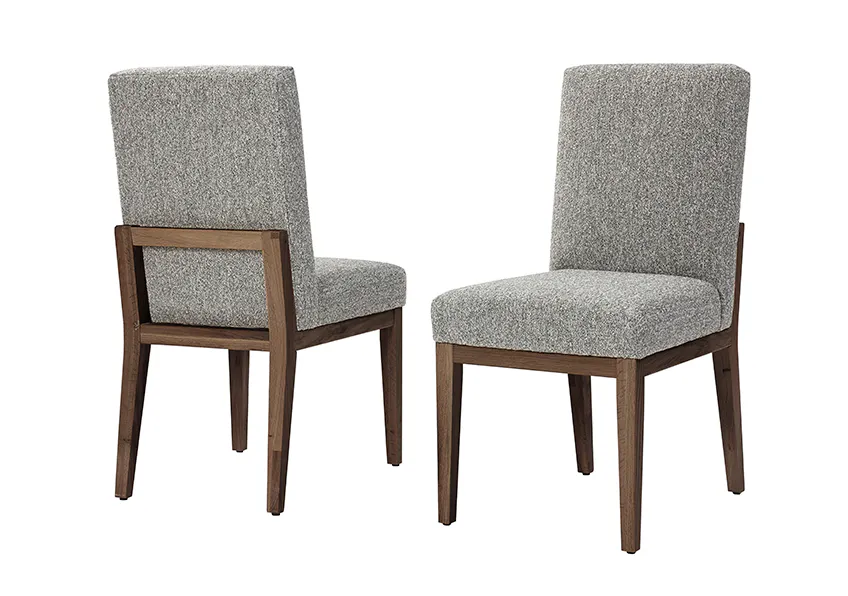 Artisan and Post 753-030D Dovetail Upholstered Side Aged Grey Finish