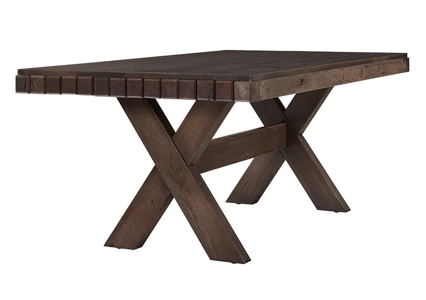 Artisan and Post 753-600-602 Dovetail 96 Inch Dining Table Aged Grey Finish