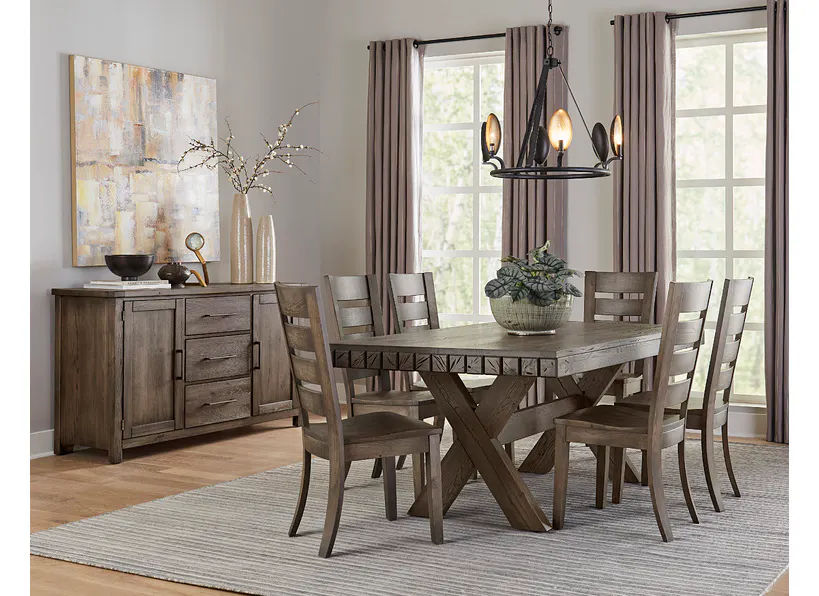 Artisan and Post 753-600-602 Dovetail 96 Inch Dining Table Aged Grey Finish Artisan and Post 753-600-602 Dovetail 96 Inch Dining Table Aged Grey Finish