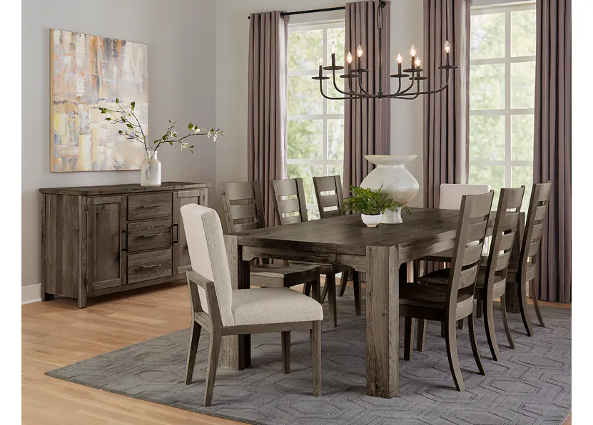 Artisan and Post 753-000-100 Dovetail 76 Inch Gathering Dining Table Aged Grey Finish Artisan and Post 753-000-100 Dovetail 76 Inch Gathering Dining Table Aged Grey Finish