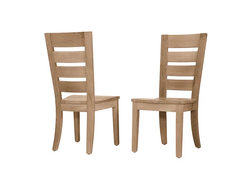 Artisan and Post 755-020 Dovetail Horizontal Slat Side Chair Bleached White Finish
