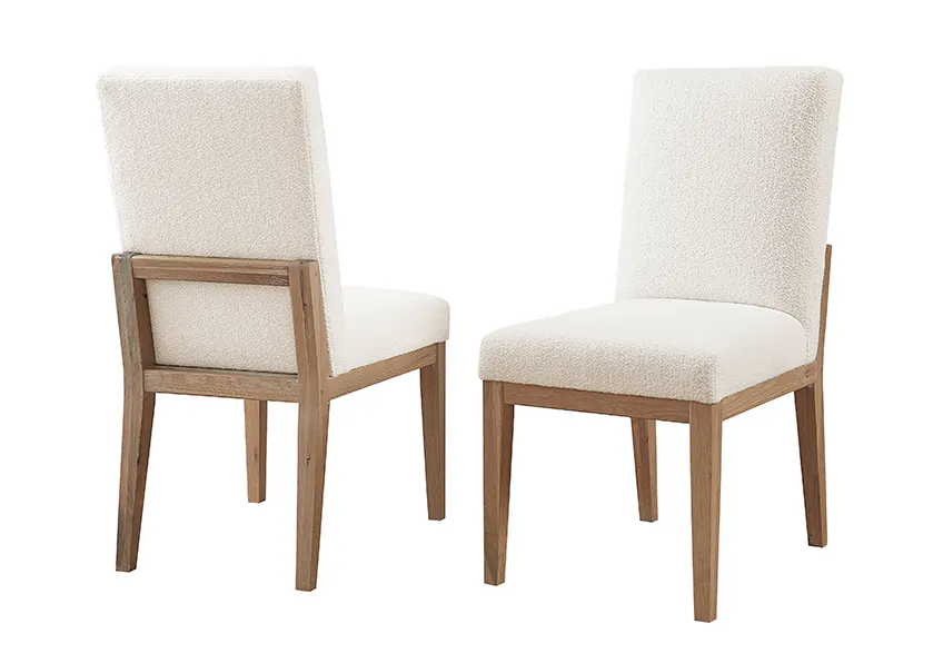 Artisan and Post 755-030A Dovetail Upholstered Side Chair Bleached White Finish