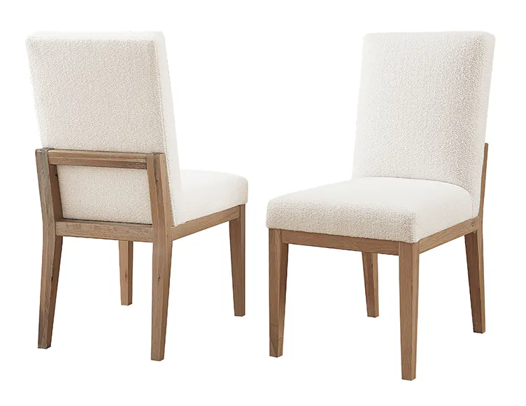 Artisan and Post 755-030A Dovetail Upholstered Side Chair Bleached White Finish Artisan and Post 755-030A Dovetail Upholstered Side Chair Bleached White Finish