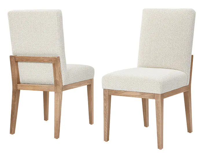 Artisan and Post 755-030B Dovetail Upholstered Side Chair Oatmeal Fabric Bleached White Finish Artisan and Post 755-030B Dovetail Upholstered Side Chair Oatmeal Fabric Bleached White Finish