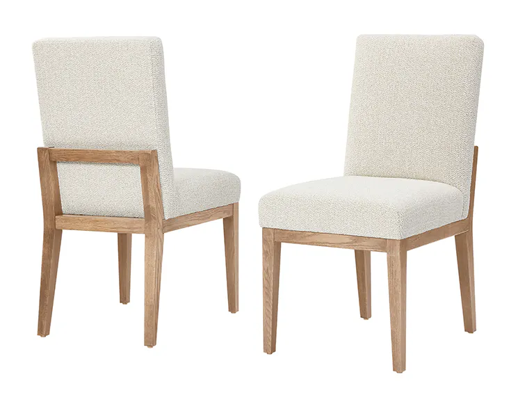 Artisan and Post 755-030B Dovetail Upholstered Side Chair Oatmeal Fabric Bleached White Finish Artisan and Post 755-030B Dovetail Upholstered Side Chair Oatmeal Fabric Bleached White Finish