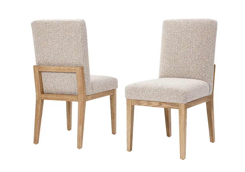 Artisan and Post 755-030C Dovetail Upholstered Side Chair Bleached White Finish