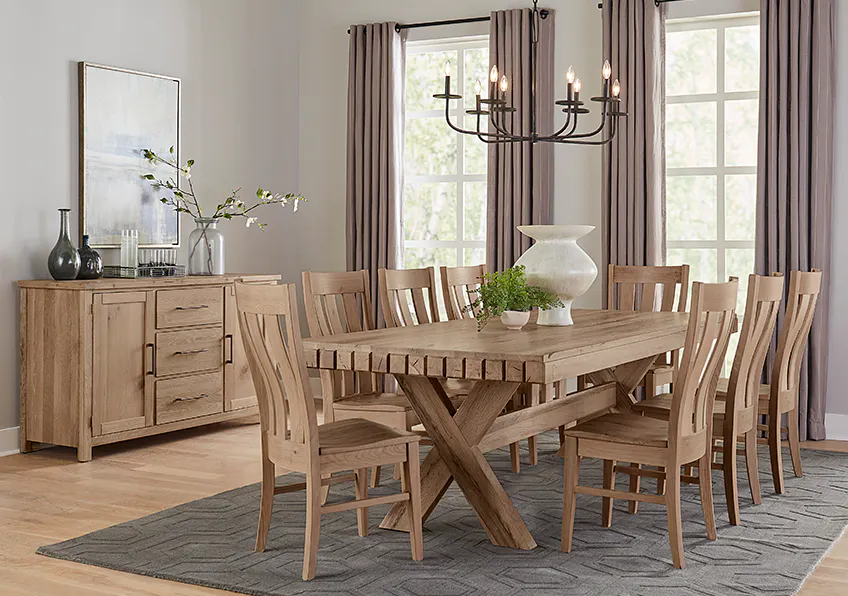 Artisan and Post 755-500-502 Dovetail 72 Inch Dining Table Bleached White Finish Artisan and Post 755-500-502 Dovetail 72 Inch Dining Table Bleached White Finish