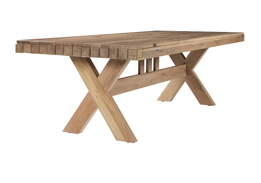 Artisan and Post 755-500-502 Dovetail 72 Inch Dining Table Bleached White Finish
