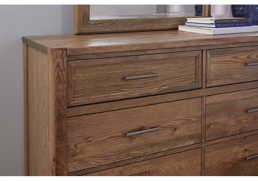 Vaughan Bassett 790-003 Crafted Oak 8 Drawer Dresser Natural Finish Vaughan Bassett 790-003 Crafted Oak 8 Drawer Dresser Natural Finish