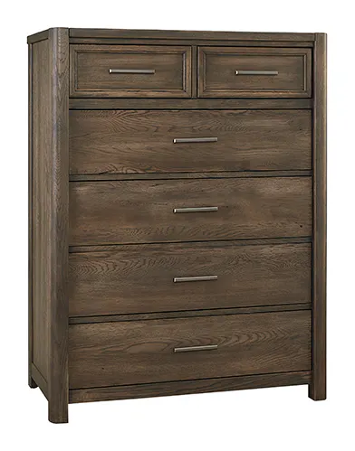 Vaughan Bassett 793-115 Crafted Oak 5 Drawer Chest Aged Gray Finish Vaughan Bassett 793-115 Crafted Oak 5 Drawer Chest Aged Gray Finish