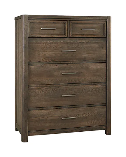 Vaughan Bassett 793-115 Crafted Oak 5 Drawer Chest Aged Gray Finish Vaughan Bassett 793-115 Crafted Oak 5 Drawer Chest Aged Gray Finish