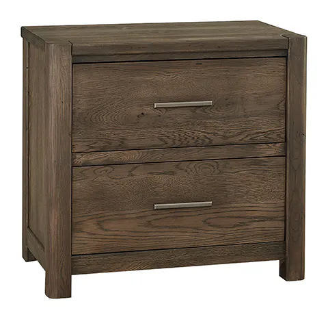 Vaughan Bassett 793-227 Crafted Oak 2 Drawer Nightstand Aged Gray Finish Vaughan Bassett 793-227 Crafted Oak 2 Drawer Nightstand Aged Gray Finish