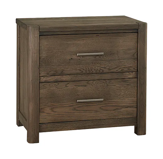 Vaughan Bassett 793-227 Crafted Oak 2 Drawer Nightstand Aged Gray Finish Vaughan Bassett 793-227 Crafted Oak 2 Drawer Nightstand Aged Gray Finish