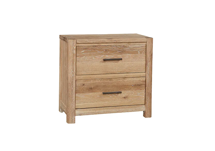 Vaughan Bassett 795-227 Crafted Oak 2 Drawer Nightstand Bleached White Finish