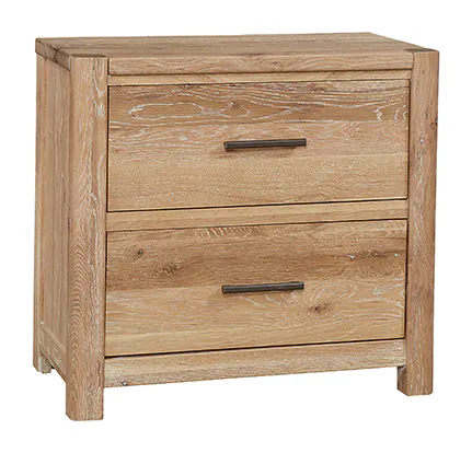 Vaughan Bassett 795-227 Crafted Oak 2 Drawer Nightstand Bleached White Finish Vaughan Bassett 795-227 Crafted Oak 2 Drawer Nightstand Bleached White Finish