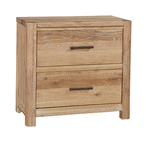 Vaughan Bassett 795-227 Crafted Oak 2 Drawer Nightstand Bleached White Finish Vaughan Bassett 795-227 Crafted Oak 2 Drawer Nightstand Bleached White Finish