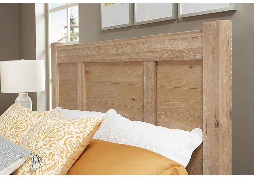 Vaughan Bassett 795-668-866-922-MS1 Crafted Oak Ben's King Poster Bed Bleached White Finish Vaughan Bassett 795-668-866-922-MS1 Crafted Oak Ben's King Poster Bed Bleached White Finish