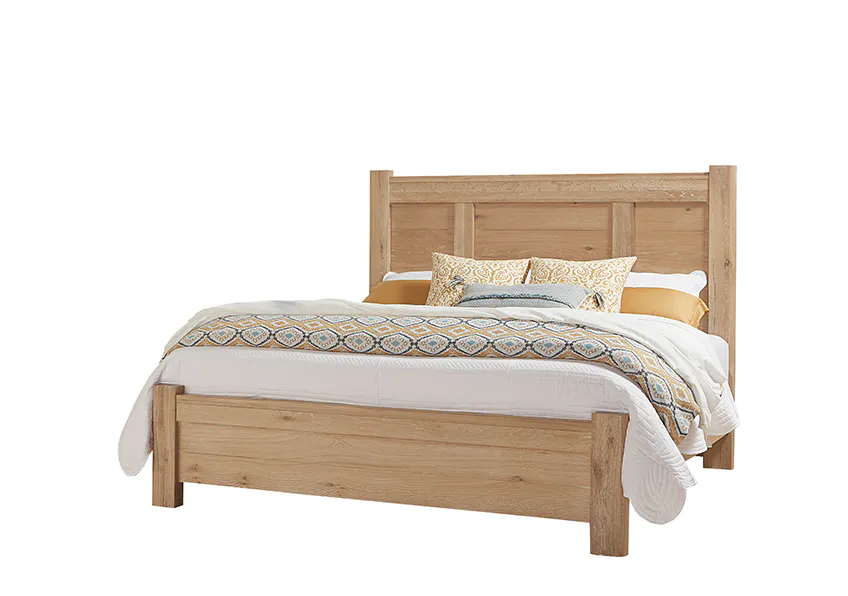 Vaughan Bassett 795-668-866-944-MS1 Crafted Oak Ben’s Californian King Poster Bed Bleached White Finish