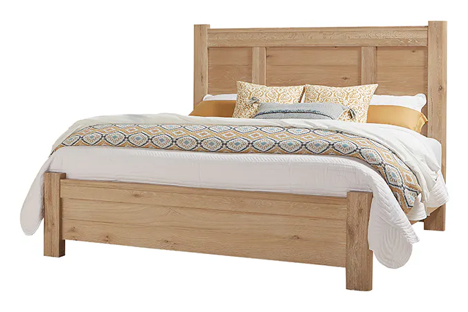 Vaughan Bassett 795-668-866-922-MS1 Crafted Oak Ben's King Poster Bed Bleached White Finish Vaughan Bassett 795-668-866-922-MS1 Crafted Oak Ben's King Poster Bed Bleached White Finish