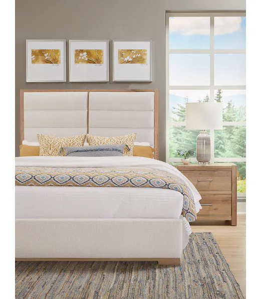 Vaughan Bassett 795-227 Crafted Oak 2 Drawer Nightstand Bleached White Finish Vaughan Bassett 795-227 Crafted Oak 2 Drawer Nightstand Bleached White Finish